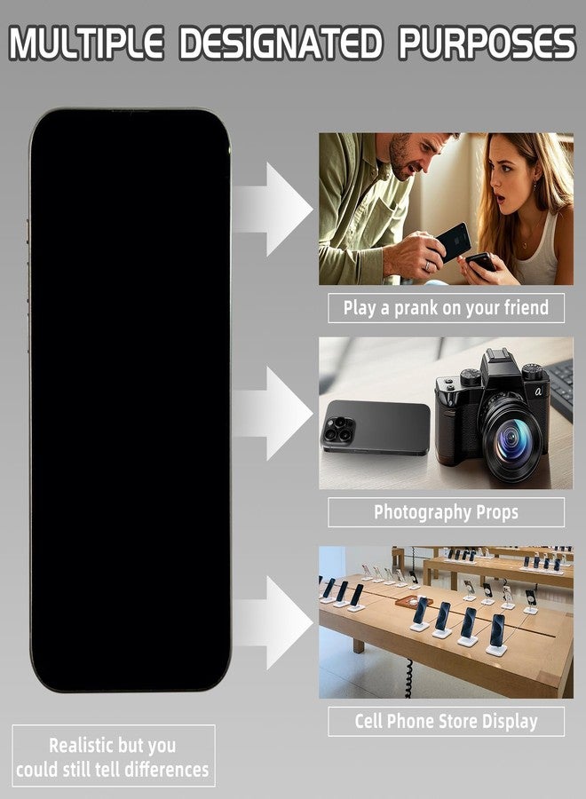 Faawxlo Fake Phone Dummy Prop Phone, Black Screen Decoy PhonePear PhoneNon-Working Phone16 Pro for Kid Play, Display PhoneLook Like Real Phonepro max16 (16ProMax,Desert Titanium,Black Screen) - Image 5